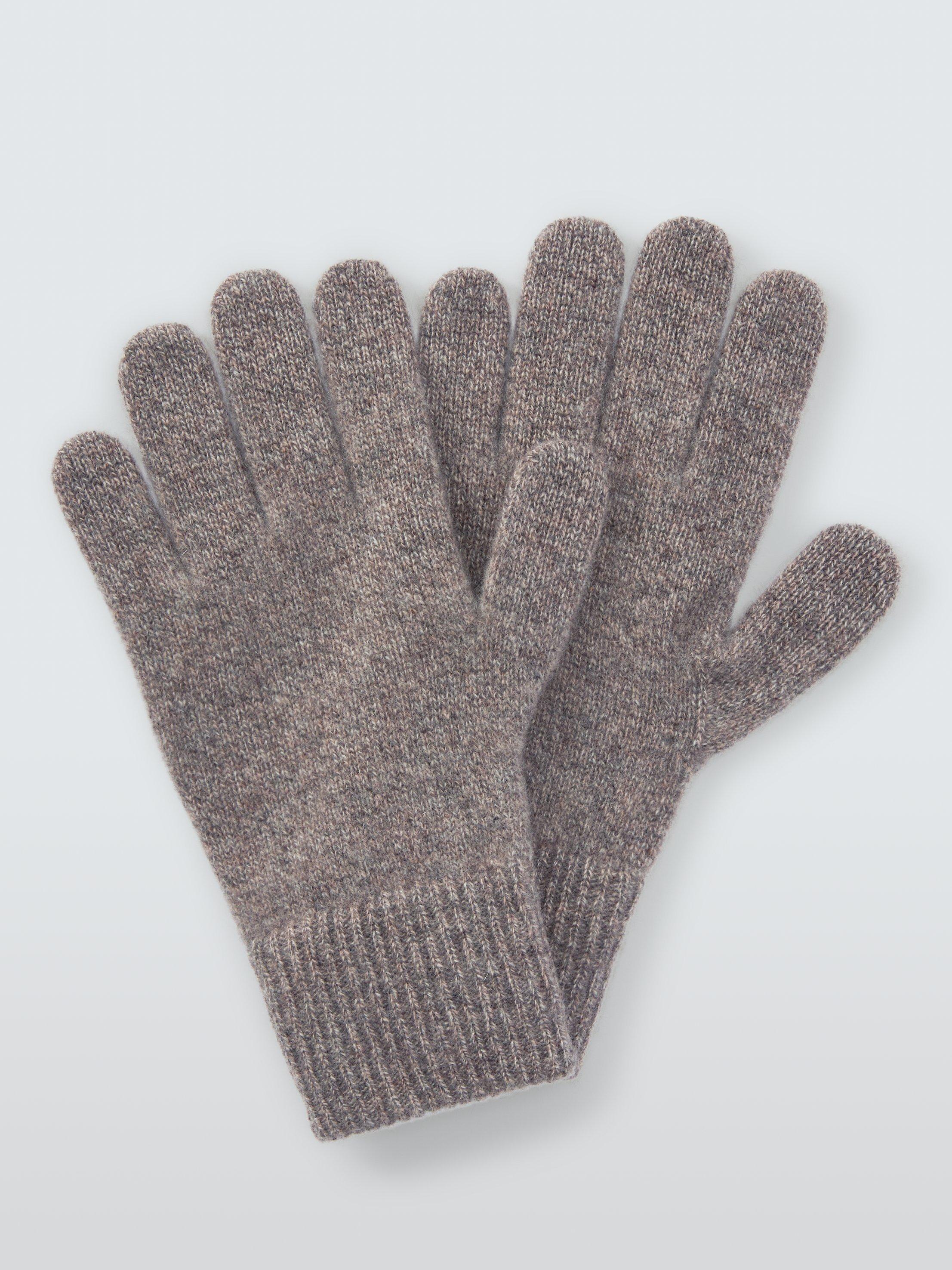 Product image 1 of 3, which shows John Lewis Cashmere Gloves, Oatmeal