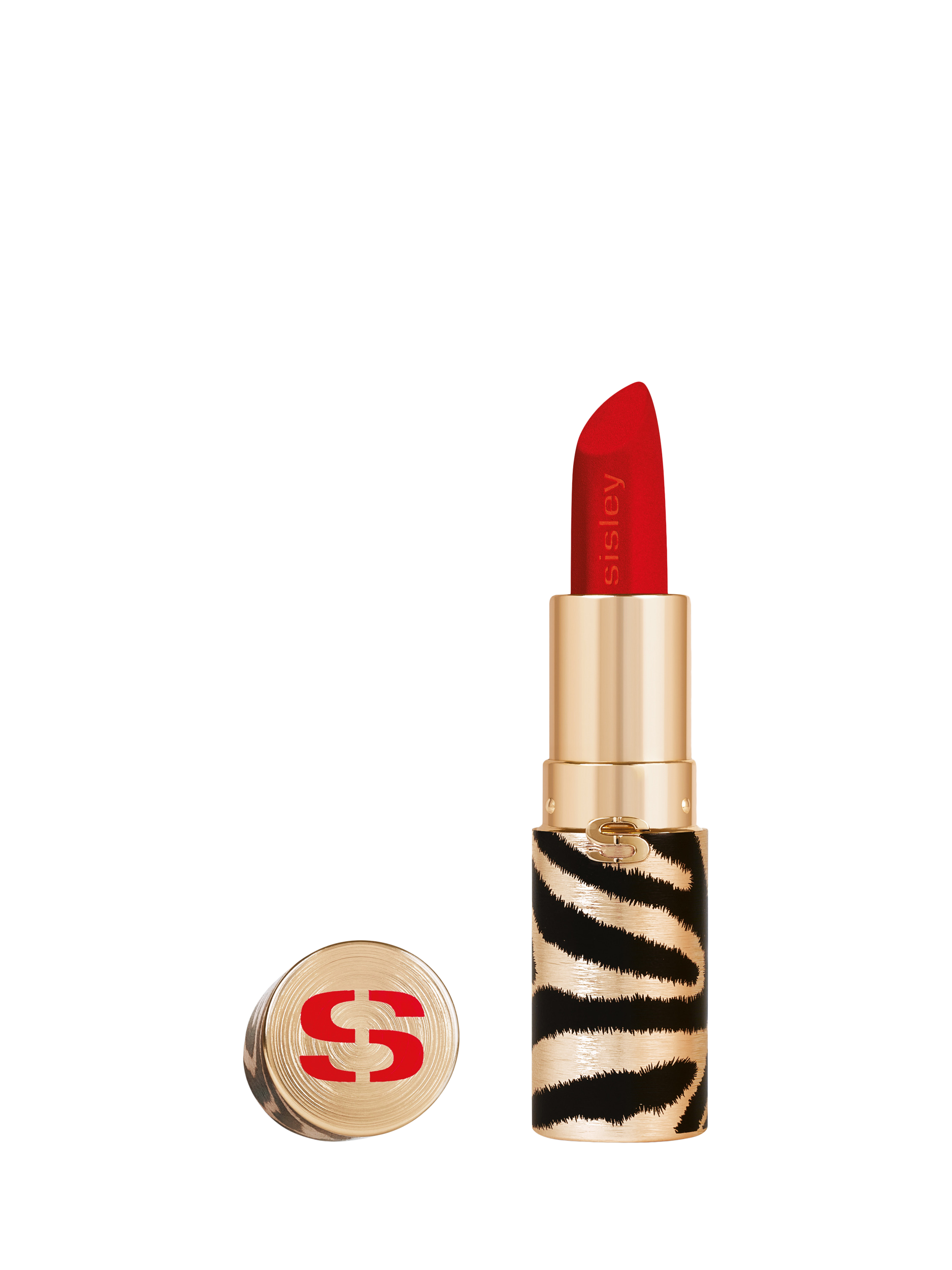 Product image 1 of 7, which shows Sisley-Paris Phyto-Rouge Velvet Lipstick, 41 Rouge Flame