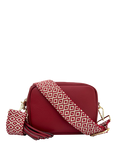 Apatchy London Leather Crossbody Camera Bag, Red
