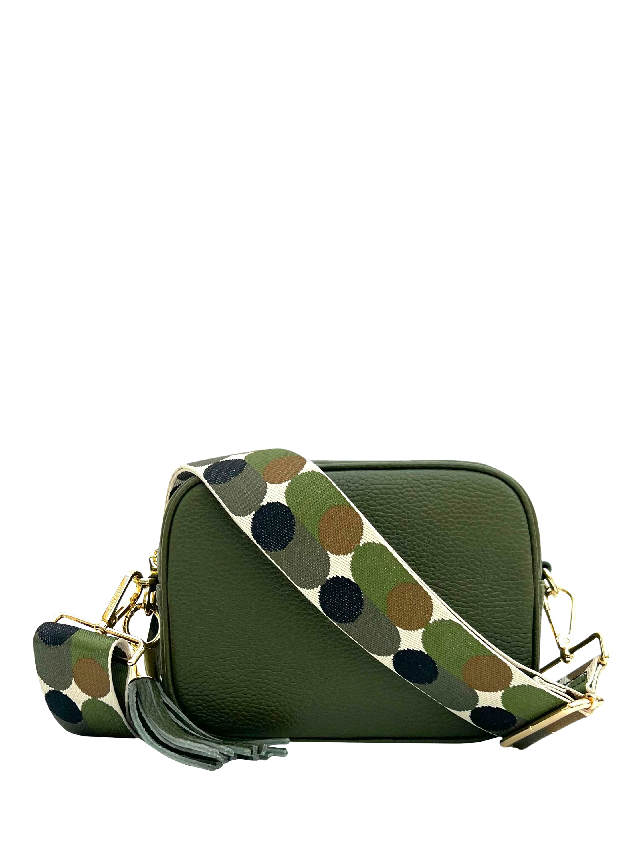 Apatchy London Tassel Abstract Strap Leather Cross Body Bag