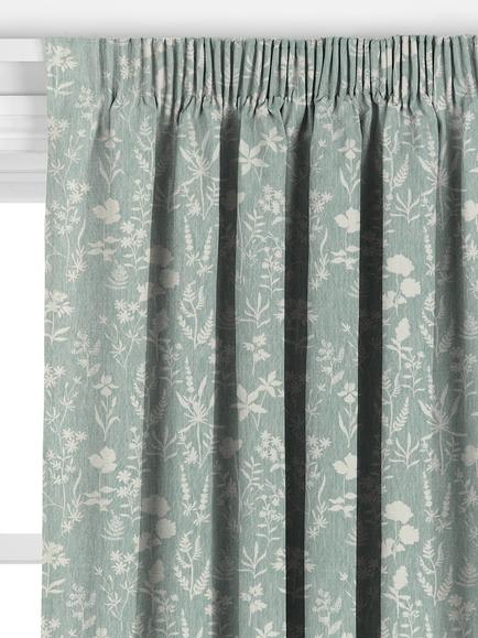 John Lewis Fiorella Made to Measure Curtains or Roman Blind, Duck Egg Sage - view 2, Duck Egg Sage