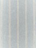 John Lewis Rustic Fine Stripe Made to Measure Curtains or Roman Blind, Lake Blue