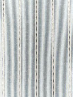 John Lewis Rustic Fine Stripe Made to Measure Curtains or Roman Blind, Lake Blue, Lake Blue