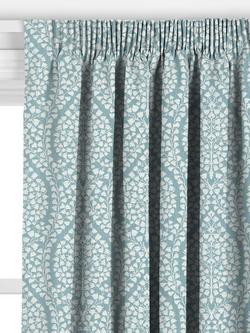 John Lewis Vivianna Made to Measure Curtains or Roman Blind, Blue - view 2, Blue