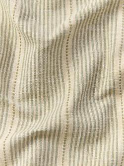 John Lewis Rustic Fine Stripe Furnishing Fabric - view 2, Myrtle Green