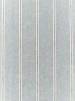 John Lewis Rustic Fine Stripe Furnishing Fabric, Lake Blue