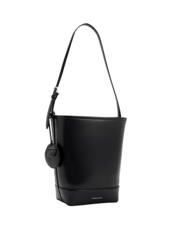 CHARLES & KEITH Enola Bucket Bag, Black - view 2, Black