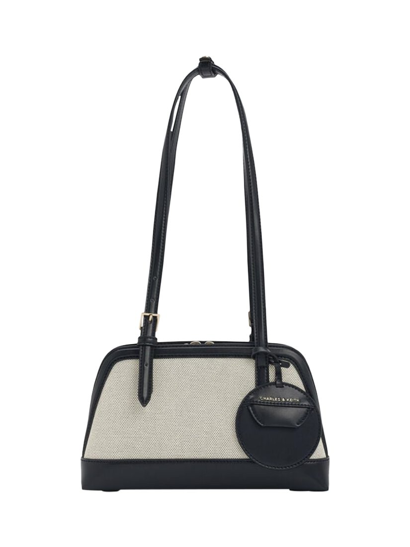 Product image 1 of 4, which shows CHARLES & KEITH Enola Tote Bag, Black