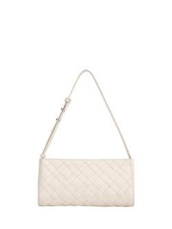 CHARLES & KEITH Ivette Woven Shoulder Bag, Cream, Cream