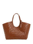 CHARLES & KEITH Ivette Woven Tote Bag, Brown
