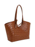 CHARLES & KEITH Ivette Woven Tote Bag, Brown