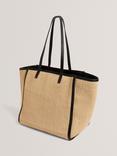 Ted Baker Barni Faux Raffia Large Shopper Bag, Black
