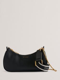 Ted Baker Essiy Webbing Leather Cross Body Bag, Black, Black