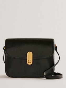 Ted Baker Kkayli Polished Leather Satchel Bag, Black