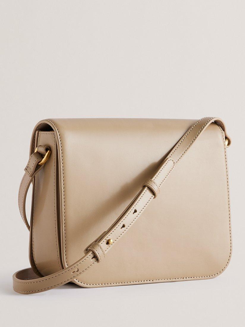 Product image 2 of 5, which shows Ted Baker Kkayli Polished Leather Satchel Bag, Taupe