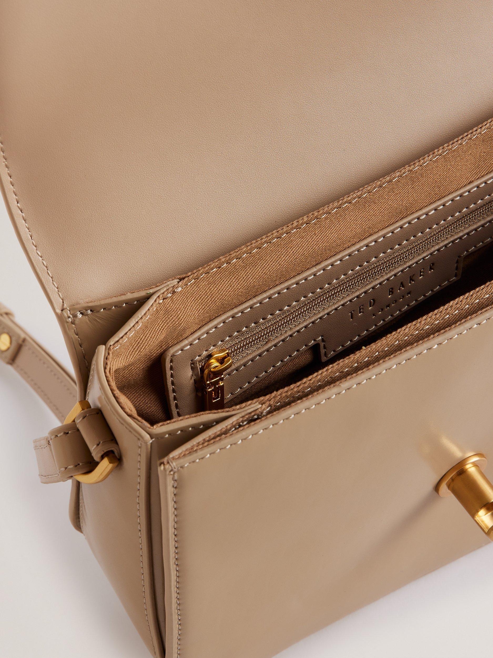Product image 4 of 5, which shows Ted Baker Kkayli Polished Leather Satchel Bag, Taupe