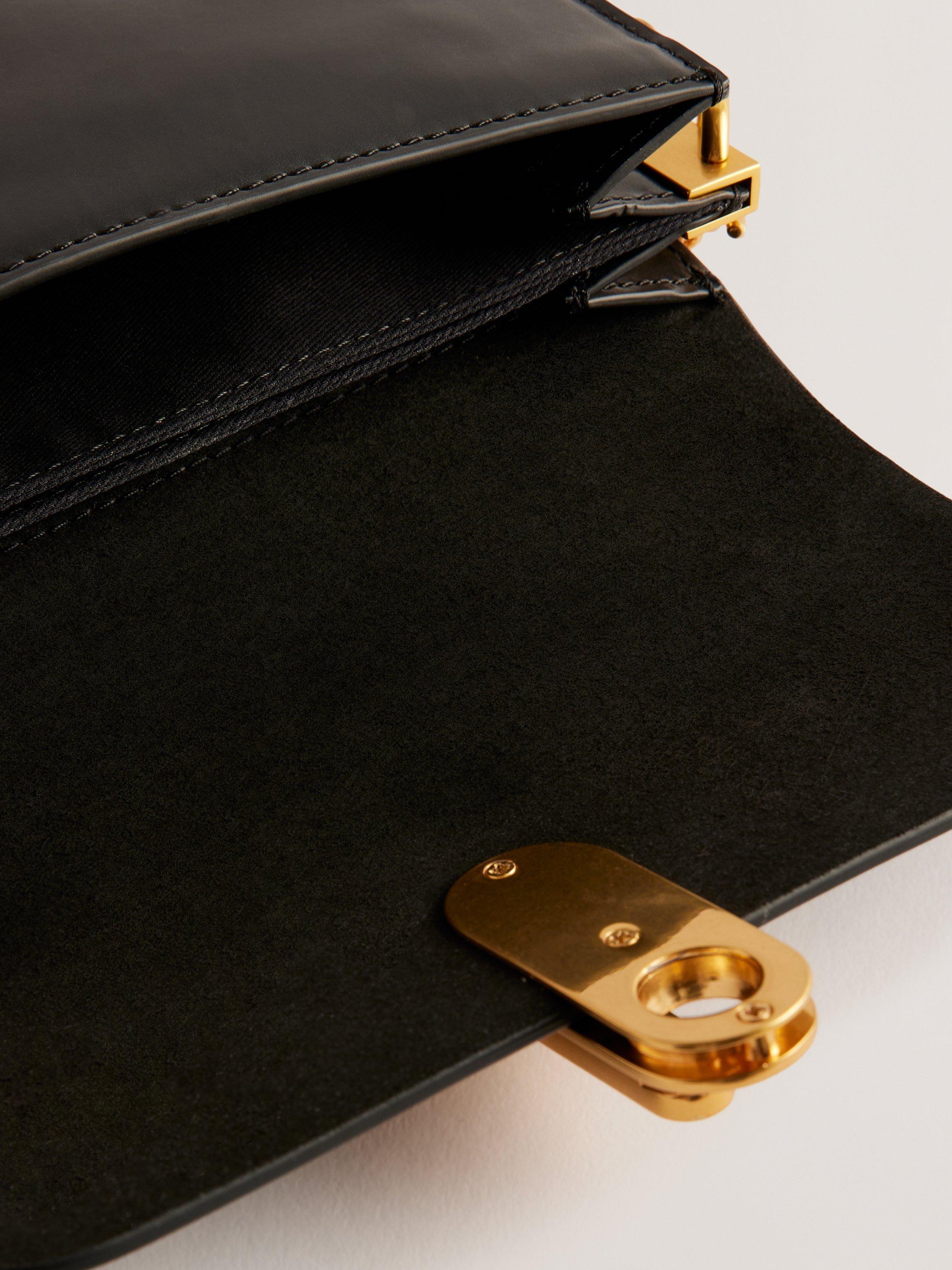 Product image 4 of 5, which shows Ted Baker Kkaysa Polished Leather Small Cross Body Bag, Black