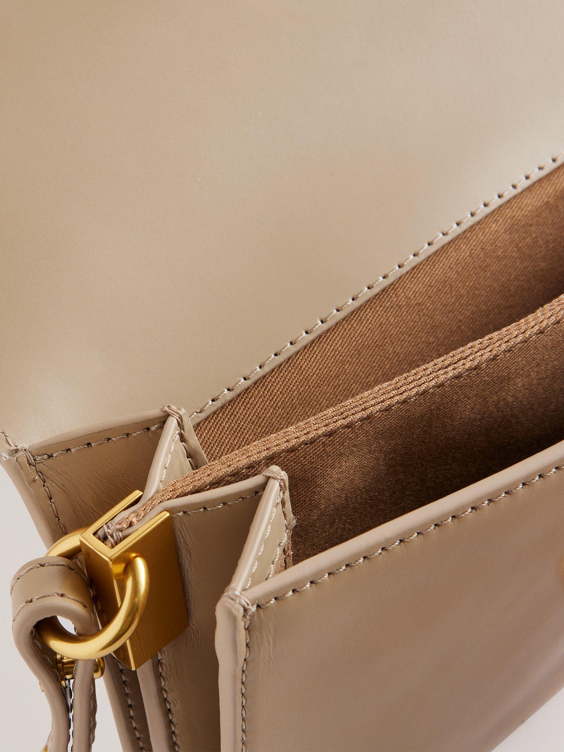 Product image 4 of 5, which shows Ted Baker Kkaysa Polished Leather Small Cross Body Bag, Taupe