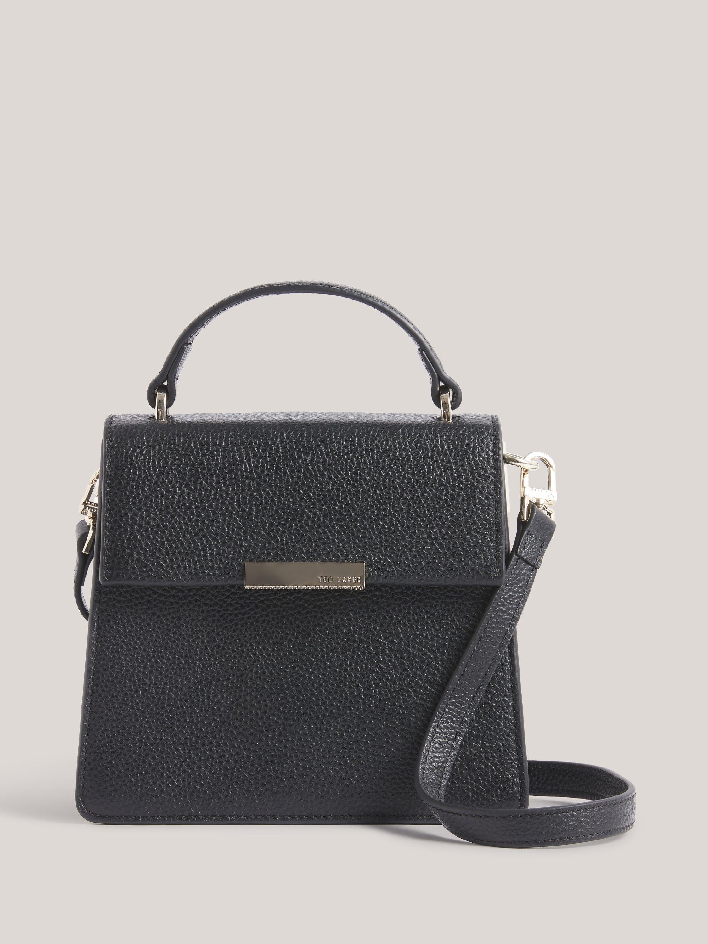 Ted Baker Roselii Leather Bar Detail Top Handle Shoulder Bag, Black