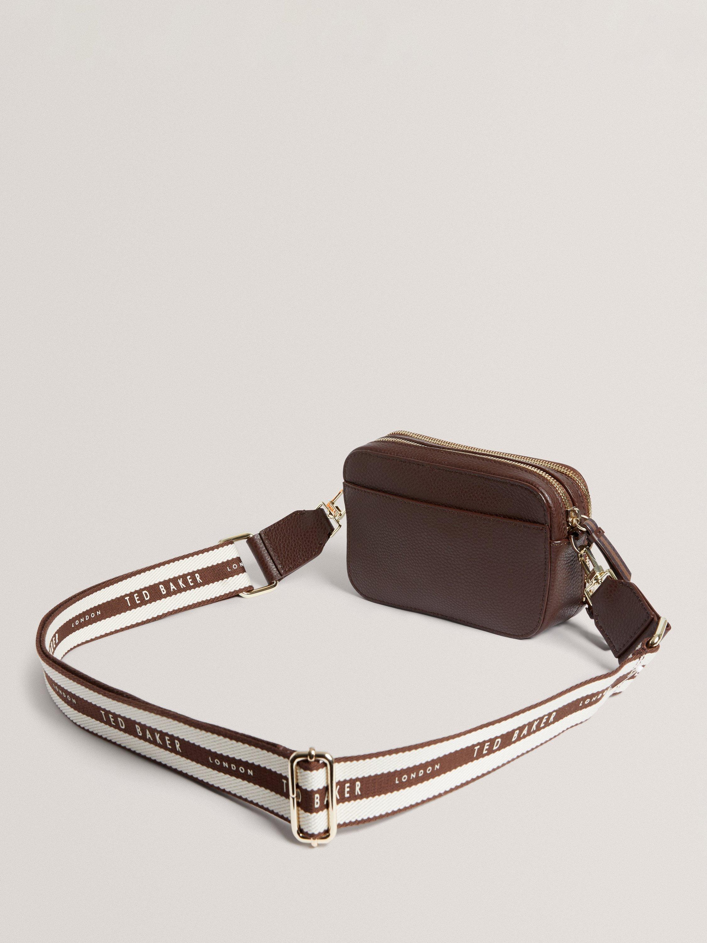 Product image 2 of 4, which shows Ted Baker Willsa Mini Webbing Leather Cross Body Bag, Brown