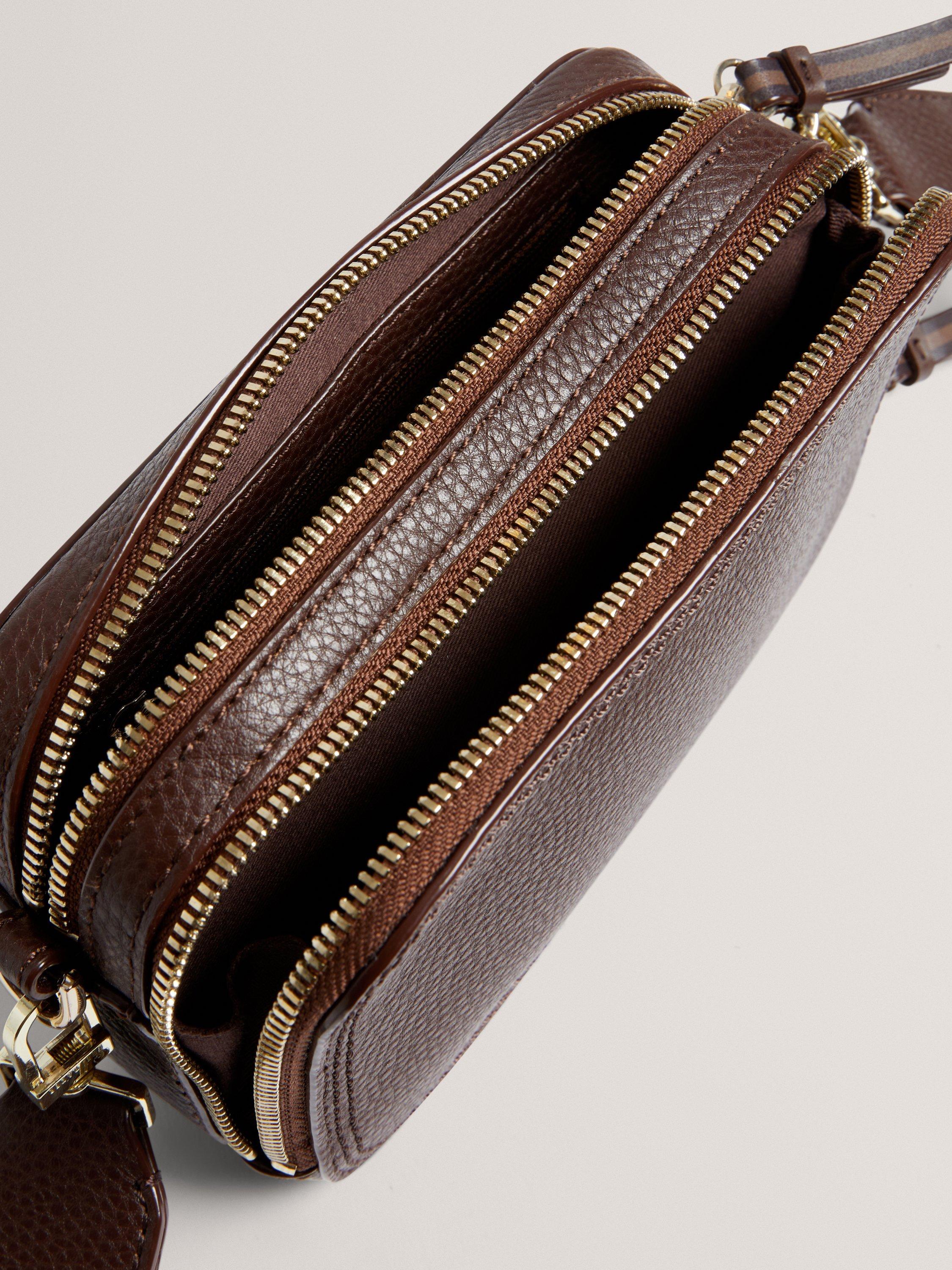 Product image 4 of 4, which shows Ted Baker Willsa Mini Webbing Leather Cross Body Bag, Brown