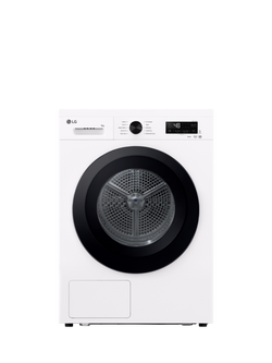 LG RHX1009NWK Freestanding Heat Pump Tumble Dryer, 9kg Load, White, White