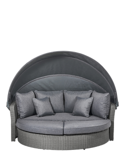 Pacific Bermuda Woven Garden Day Bed, Slate
