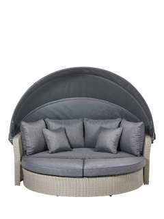Pacific Bermuda Woven Garden Day Bed, Stone Grey