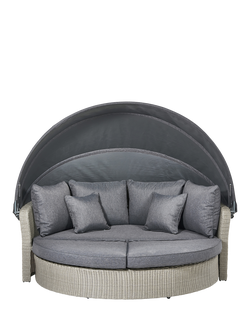 Pacific Bermuda Woven Garden Day Bed, Stone