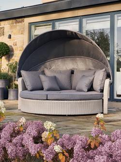 Pacific Bermuda Woven Garden Day Bed - view 2, Stone