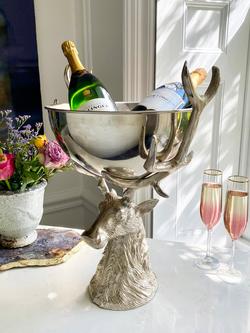 Culinary Concepts Stainless Steel Stag Wine Cooler/Punch Bowl - view 2, 