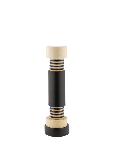 Alessi Twergi Beech Wood Salt/Pepper Mill, Black, 
