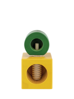 Alessi Twergi Beech Wood Nutcracker, Yellow/Green, 