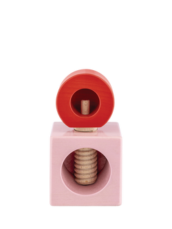 Alessi Twergi Beech Wood Nutcracker, Pink/Red, 