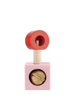 Alessi Twergi Beech Wood Nutcracker, Pink/Red - view 2, 
