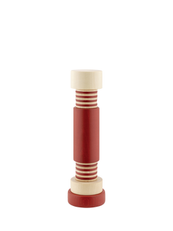 Alessi Twergi Beech Wood Salt/Pepper Mill, Red, 