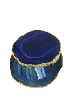 Culinary Concepts Blue Agate Coaster, Set of 2, 