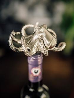 Culinary Concepts Aluminium Octopus Bottle Stopper - view 2, 