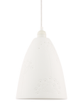 John Lewis Allium Embossed Pattern Porcelain Easy-to-Fit Ceiling Shade, White