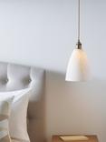 John Lewis Allium Embossed Pattern Porcelain Easy-to-Fit Ceiling Shade, White