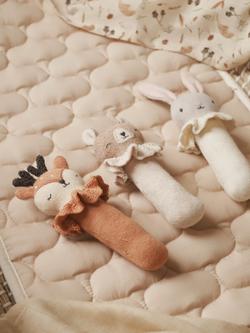 Avery Row Blushing Bunny Rattle Soft Toy - view 2, Multi