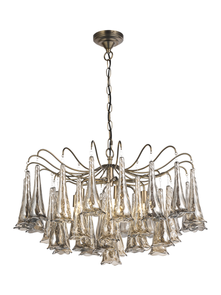 John Lewis Beatrix Chandelier Ceiling Light, Antique Bronze, Antique Brass