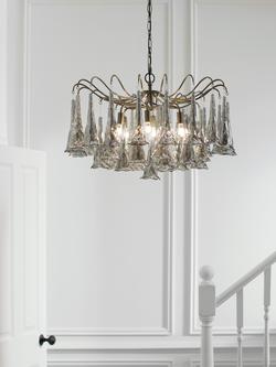 John Lewis Beatrix Chandelier Ceiling Light, Antique Bronze - view 2, Antique Brass