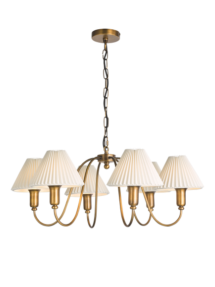 John Lewis Candelabra 6 Arm Ceiling Light, Antique Bronze, Antique Bronze