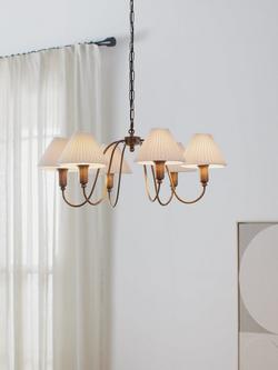 John Lewis Candelabra 6 Arm Ceiling Light, Antique Bronze - view 2, Antique Bronze