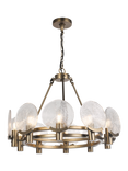 John Lewis Cast Glass 10 Lamp Ceiling Light, Antique Bronze