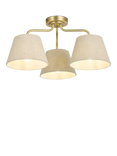 John Lewis Fulham 3 Arm Semi Flush Ceiling Light, Antique Brass