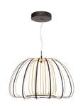 John Lewis LED Ribbon Pendant Ceiling Light, Black/Gold