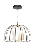 John Lewis LED Ribbon Pendant Ceiling Light, Black/Gold