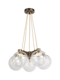 John Lewis Modern Lux Bubble 5 Pendant Ceiling Light, Satin Bronze